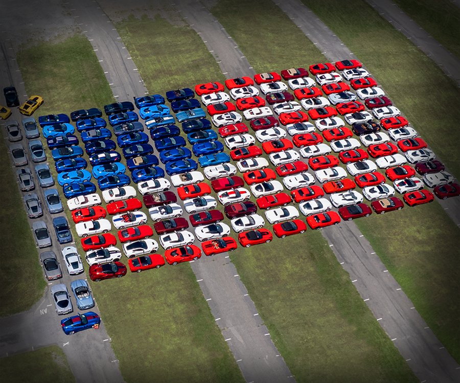 Corvette American Flag