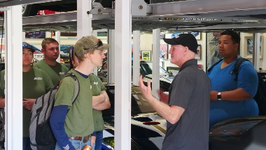 Tech Link Students Visit with Lance Miller &amp; Tour His Private Car Collection2